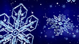 雪花冰晶飘落