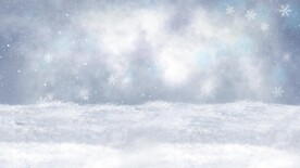 梦幻雪花飘落冬天雪地