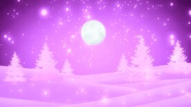 梦幻雪花月色