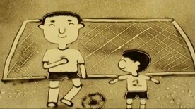 感恩父母沙画