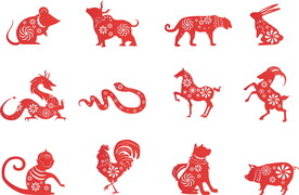 12生肖剪纸