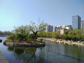 城市公园小岛