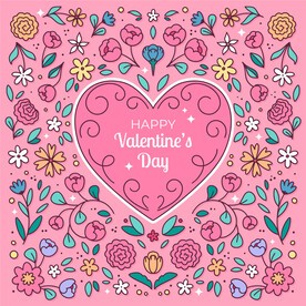 手绘情人节 