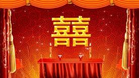 中式婚礼背景     