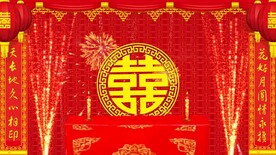 中式婚礼背景     