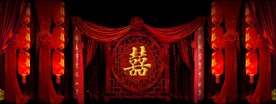 中式婚礼背景     