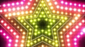 霓虹五角星灯光闪烁