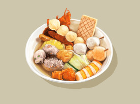 美食插画关东煮