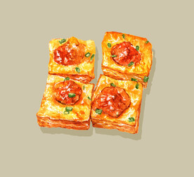 插画美食酿豆腐