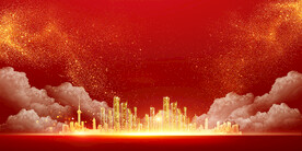 党政海报 中国梦 红金背景