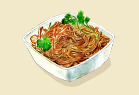 插画拌面