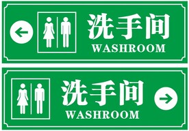 洗手间指引牌