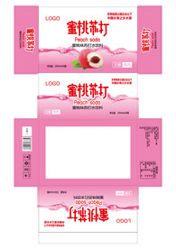 蜜桃味苏打水饮料箱
