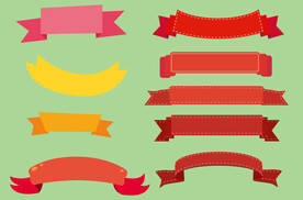 彩带标题框素材