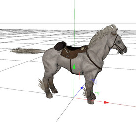 C4D模型 白马