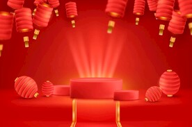 红色灯笼喜庆背景 