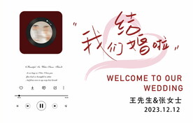 唱片结婚婚礼背景板