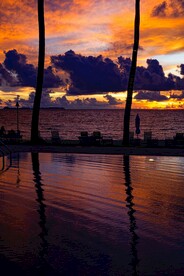 彩霞海景
