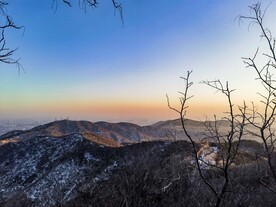 香山山顶 日落