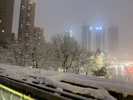 西安雪景图