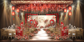 中式婚礼舞台         