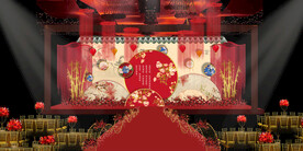 中式婚礼舞台         
