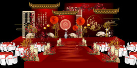 中式婚礼舞台         