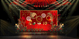 中式婚礼舞台         