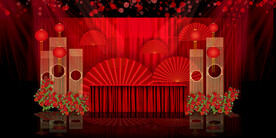 中式婚礼舞台         