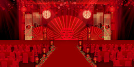中式婚礼舞台         