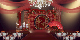 中式婚礼舞台         