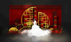 中式婚礼舞台         
