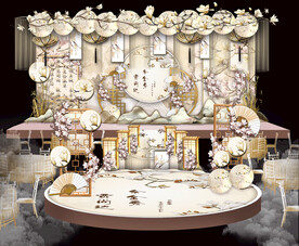 中式婚礼舞台         