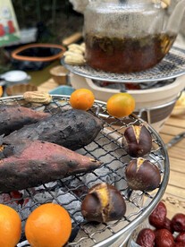 围炉煮茶烤红薯