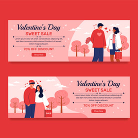 情人节促销横幅
