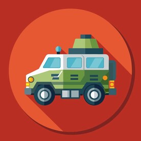 图标风格的装甲车