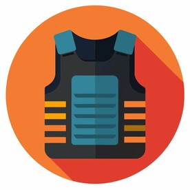 图标风格的防弹背心