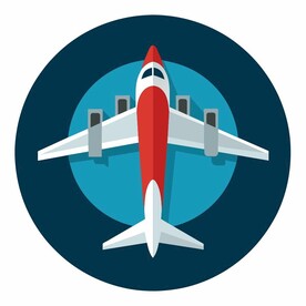 图标风格的运输机