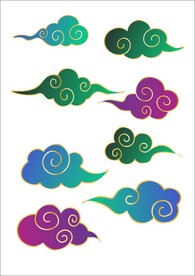 彩色祥云