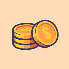 矢量卡通金币
