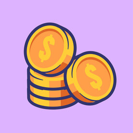 矢量卡通金币
