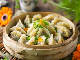 一蒸笼水饺照片