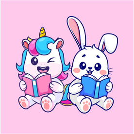 矢量卡通小兔子