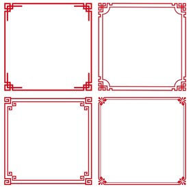 矢量中式古典边框