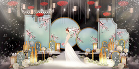 新中式婚礼 美陈背景