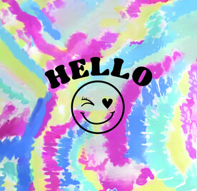 笑脸 英文 扎染