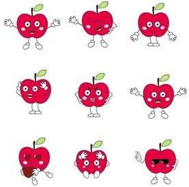 卡通苹果表情