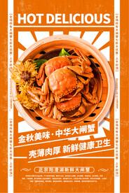 大闸蟹海报