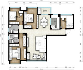 室内材质彩平图