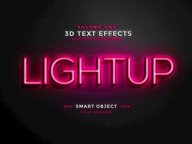 霓虹灯发光效果